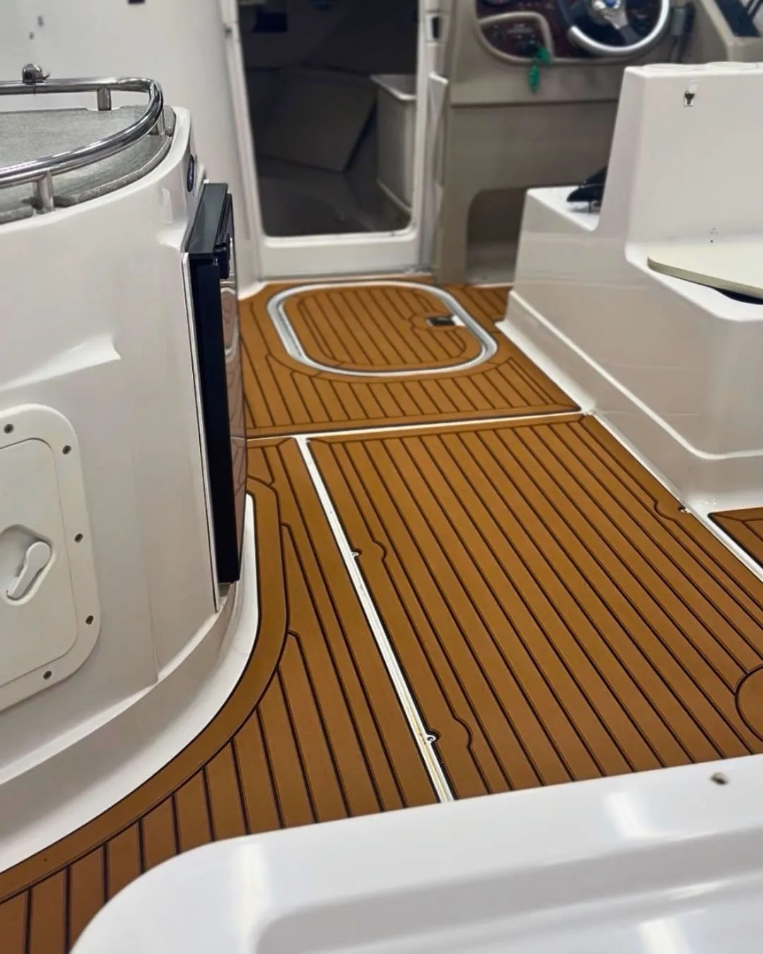 Brown yacht