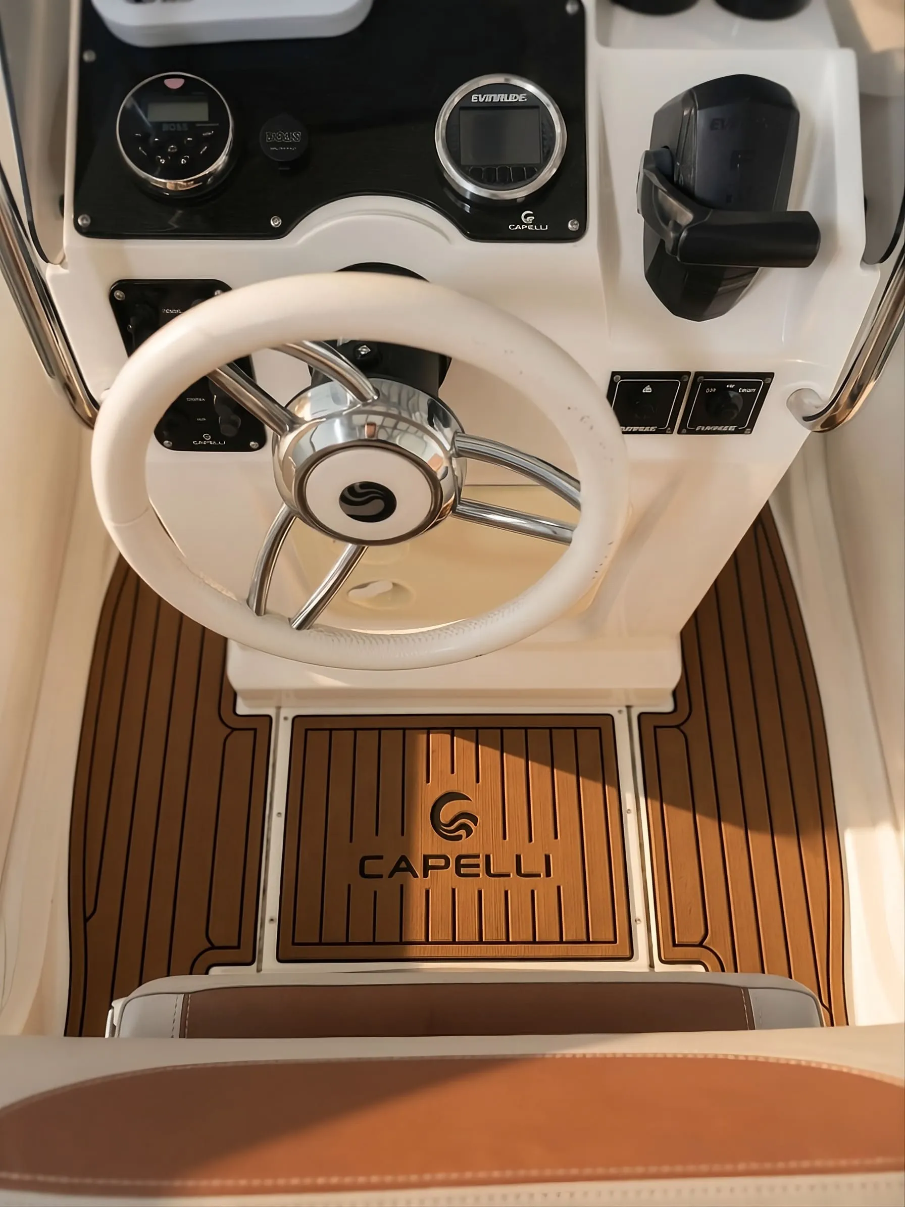Brown rubber boat