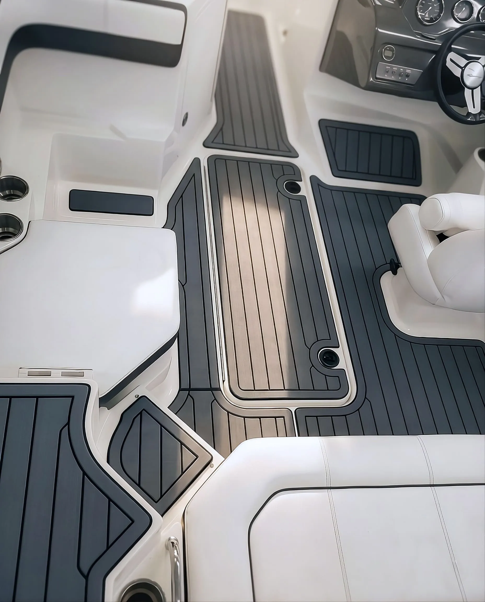 Dark grey decking